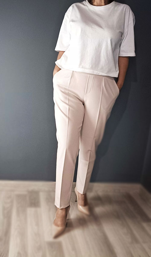 Double  Kumaş Duble  Paça Piliseli Pantolon