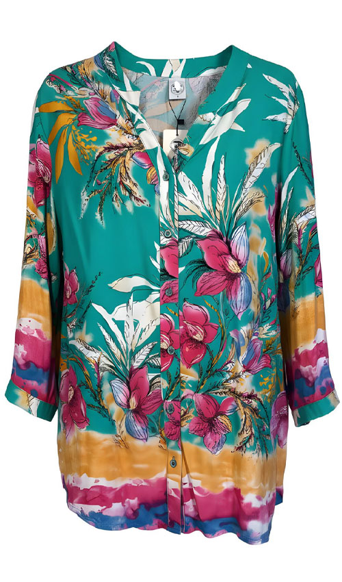 Çiçek Desenli Viskon Bluz