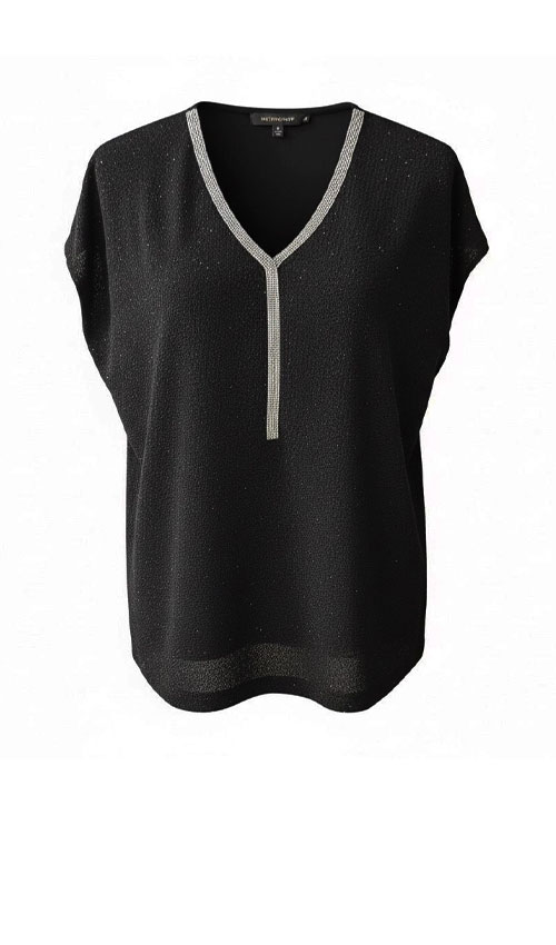 Yaka Taş Şeritli bLUZ