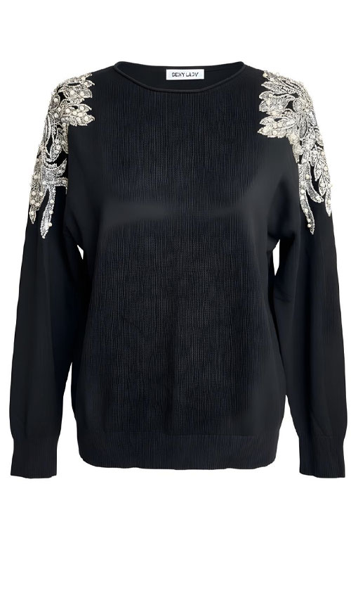 Omuz Aplikeli İncili Kazak