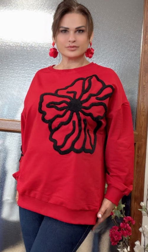 Kabartma Detaylı Sweat Shirts